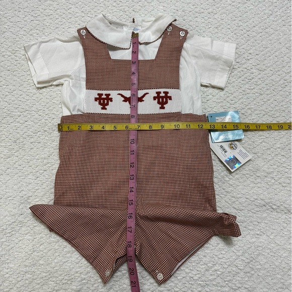 Vive La Fete University of Texas Longhorns Short Overalls Size 4T NWT - Picture 9 of 10